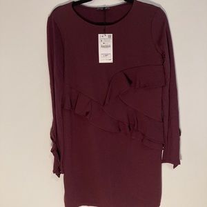 Zara burgundy dress (NWT)